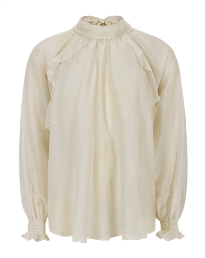 Soft Rebels - SRRachel Frill Bluse - Arctic Wolf